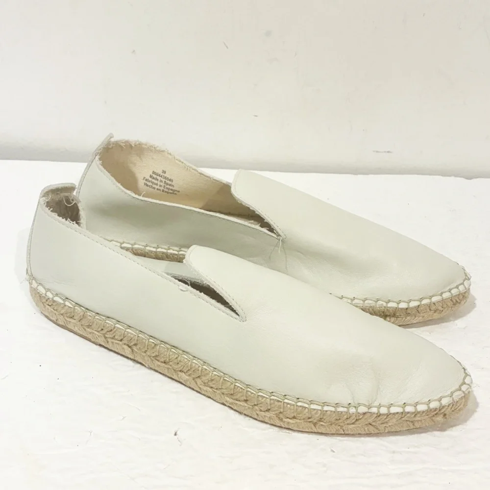 FREE PEOPLE Size 9 White‎ LAUREL CANYON ESPADRILLE SLIP ONS Shoes